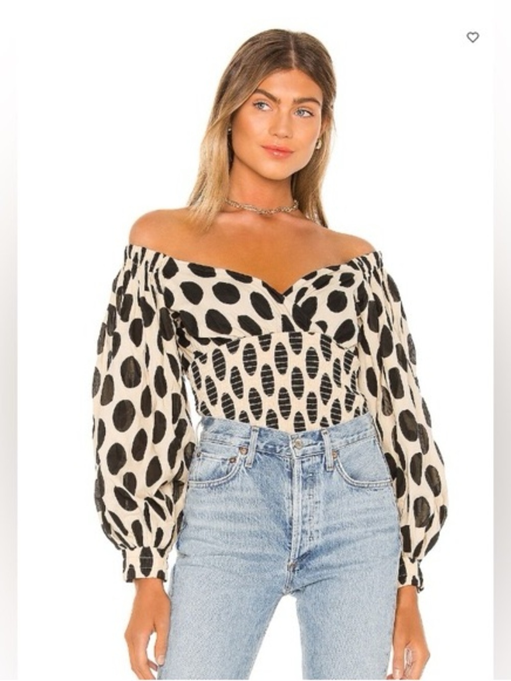 LPA polka dot elsi top